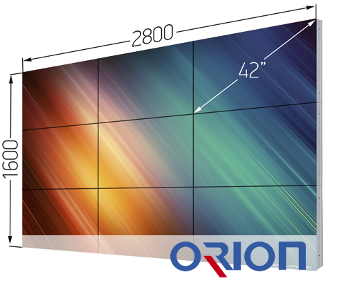 Видеостена из 9-ти дисплеев Orion 42