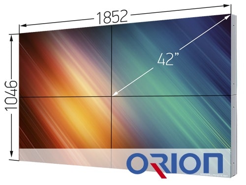 Видеостена из 4-х дисплеев Orion 42